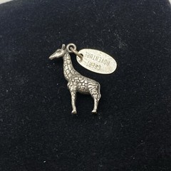 Vintage Sterling Silver Charm Great Adventure Safari Giraffe 4.0g