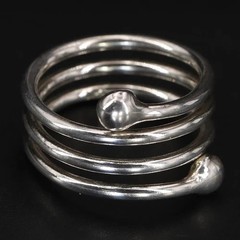 VTG Sterling Silver – MODERN Round Tip Wrapped Bypass Ring Size 9 – 6g