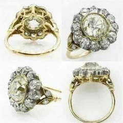 Art Deco Vintage 4Ct Round Cut Lab Created Diamond 925 Silver Engagement Ring