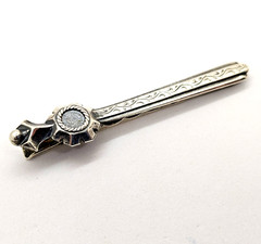 Vintage Luxury Soviet tie Clip made of ⭐875 Silver with the Star USSR hallmark#4