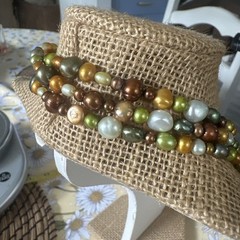 Vintage 70″ Earth-Tone Freshwater Baroque Pearl Opera Length Necklace No Clasp