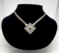 Vintage 925 Silver And Gold Necklace Delicate And Special.