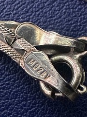 26g 1980s Taxco Mexico 925 Sterling Silver Modernist Zigzag Design with Chain