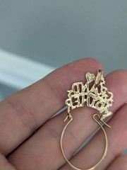 Vintage Sterling Silver 925 Gold Vermeil #1 Grandmother Charm Holder Pendant GUC