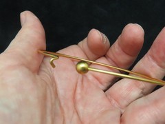 Vintage 1980’s Gold Plated Wire Ball Bracelet Front Closure