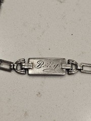 Vintage 1940s-1950s Sterling Silver Bracelet BETTY LIL Signed