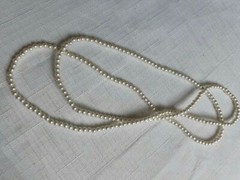 3 Vintage White Faux Pearl Necklaces 34- 23- & 19 Inches – As Pictured – VM171