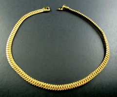 VINTAGE NAPIER 18″ GOLD TONE CHAIN ROPE NECKLACE (D15)
