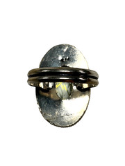 Ladies, Vintage Sterling Silver Rutilated Quartz Ring, Size 8