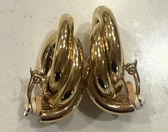 Vintage Givenchy Paris New York gold-tone Love Knot clip-on earrings