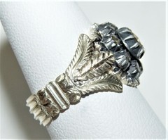 Antique Georgian 0.70CT (Est.) Rose Cut Diamond Filigree Ring 19K Gold S-7