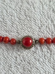 Antique Genuine Natural 100% Undyed Red Mediterranean Coral Beads Necklace