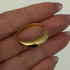 Milor 925 Italy Sterling Silver Gold Vermeil Vintage Shiny Band Ring Size 11