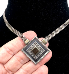 Vintage 925 Silver And Gold Necklace Delicate And Special.