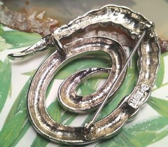 M JENT 2″ Designer Modern Style Textured Abstract Artistic Swirl Brooch Pin!