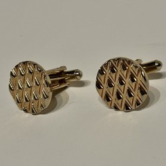 Lot of 4 Assorted Vintage Gold Tone Bullet Back Cufflinks and Tie Tack