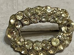 Vintage Brooch American Jewelry Co. Signed Art Deco Pot Metal