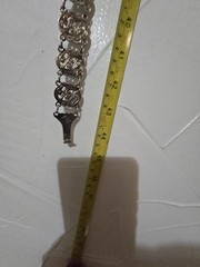 Antique German Silver Plated Trachten Chain Belt Wilkens 100 Crocodile Mark 44″