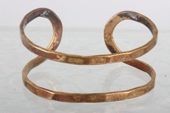 LUCKY BRAND BRASS CUT OUT DESIGN CUFF BRACELET FASHION SIGNED 6874B