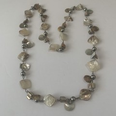 Vintage Abalone Mother Of Pearl Necklace 1970’s. N81
