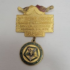 VTG 70s Eastern Star General Grand Chapter 34th Triennial Assembly Pin Goldtone