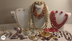 Vintage Jewelry Lot Vendome Trifari Kramer Art Warner RS Glass Crystal+