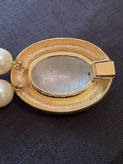 Vintage GIVENCHY Runway 12mm Faux Pearl Double Strand Necklace W Crystal Clasp