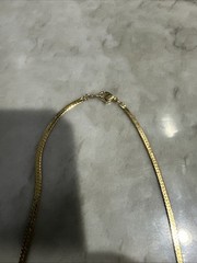 Vintage Avon Fireglow Faux Opal Rhinestone Chain Necklace 19”