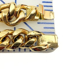 Ancient Revival Chunky Gold Plated Curb Chain Black Coin Necklace