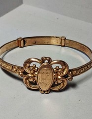 Antique Expansion Sweetheart Children’s Engraved Detailed Bangle Cuff🔥🔥