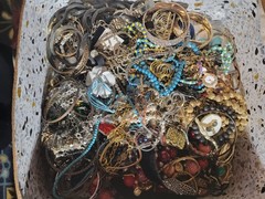 HUGE 8 Lbs Jewelry WEARABLE Lot Tangled Unsearched TREASURE