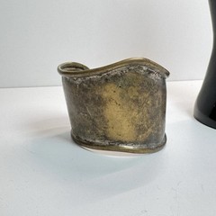 Lot Of 4 Vintage Solid Brass Bracelets Cuff & Bangles Etched Boho Patina