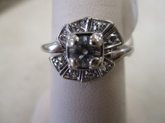 Victorian Diamond Ring, European Cut, .42 Ct Center,Bypass Mtng,WOWZA RING $1119