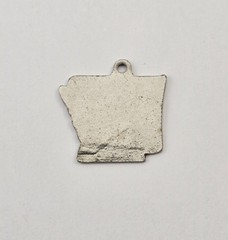Sterling Silver Enamel Arkansas State Charm Pendant Hot Springs Little Rock 2.4g