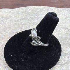 Kabana Vintage Sterling Silver Pearl Flower Ring Women’s Size 6 Weight 2.5 Grams