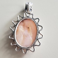 VINTAGE COLLECTIBLE STERLING SILVER 925 PENDANT, 2″ GENUINE STONE