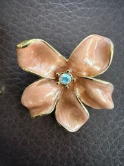 Joan Rivers Brooch Lot Garden Party Enamel Interchangeable Flower Bird Gold Tone
