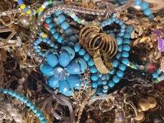 HUGE 8 Lbs Jewelry WEARABLE Lot Tangled Unsearched TREASURE