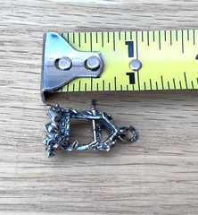 Vintage Beau Wishing Well Sterling Silver Charm Pendant Bracelet & Necklace 1″