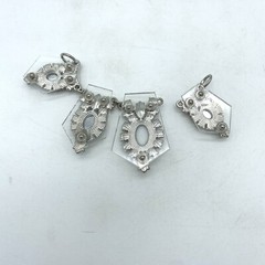 Partial Vintage Costume Jewelry Necklace- Plastic, Glass, Metal
