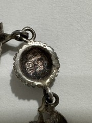 Vintage Sterling Silver 925 Sun Moon Star Link Bracelet