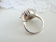 Sterling Silver 925 Heated Smoky Quartz Etruscan Style Chunky Ring Size 6