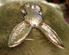 Bunny/Rabbit Head Brooch/Pin Brushed Silvertone Jewelry New!