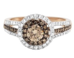 Art Deco 2.10 Ct Peach Morganite Vintage Engagement Ring 14K Rose Gold FN