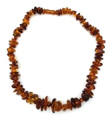 Vintage Natural Baltic Amber Graduated Nugget Necklace Hidden Clasp 76.1 GRAMS