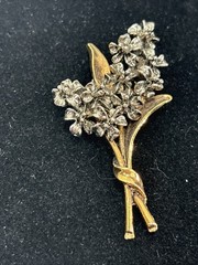 Vtg MODE ART Brooch Pin Signed ART, Arthur Pepper Flower BOUQUET
