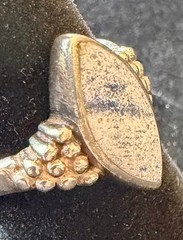 Vintage Sterling Silver 925 Marquise Blue White Stone Ring Size 7 Artisan 3.91g