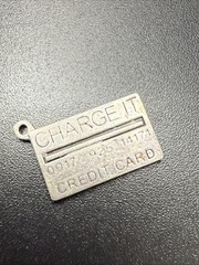 Vtg STERLING SILVER “CHARGE IT” CREDIT CARD CHARM 925