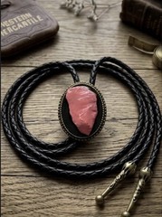 Bolo Tie Mens Wedding Necklace Leather Rope Western Cowboy Style