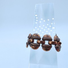 Vintage Copper Link Bracelet Mid-Century Modern Brutalist Boho Statement